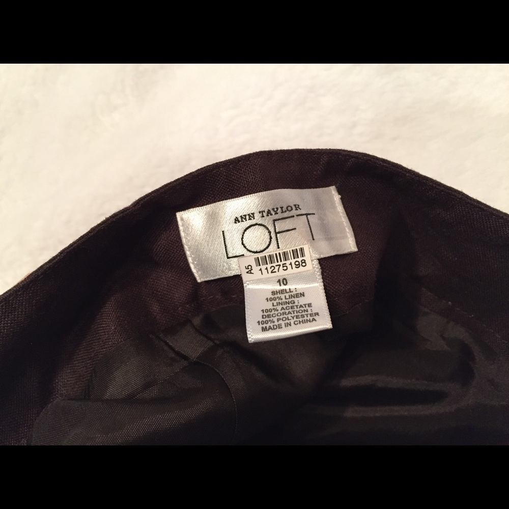 Ann Taylor LOFT Embroidered Linen Skirt - Picture 4 of 7